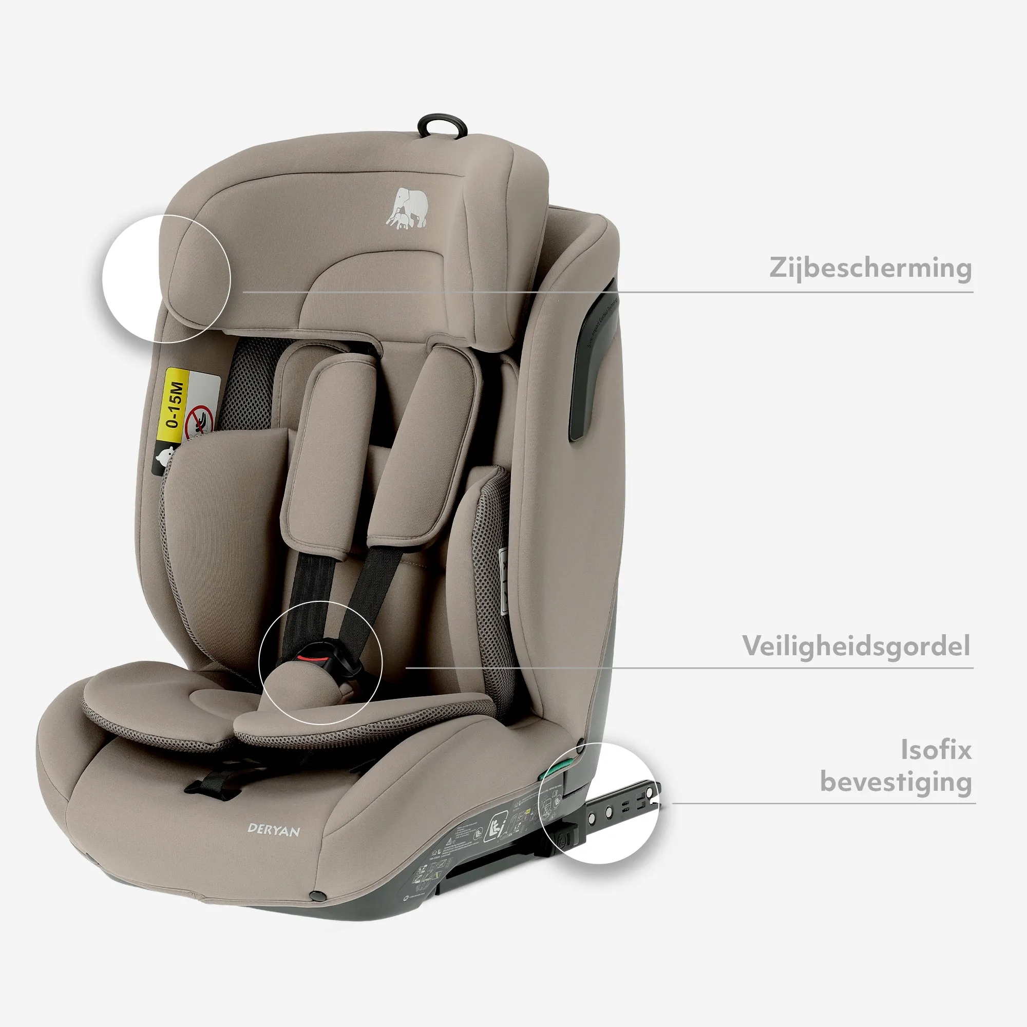 Carter Luxe i-Size/isofix Autostoel 76-150 cm - 9-36 kg - Truffle Nougat - Image 5