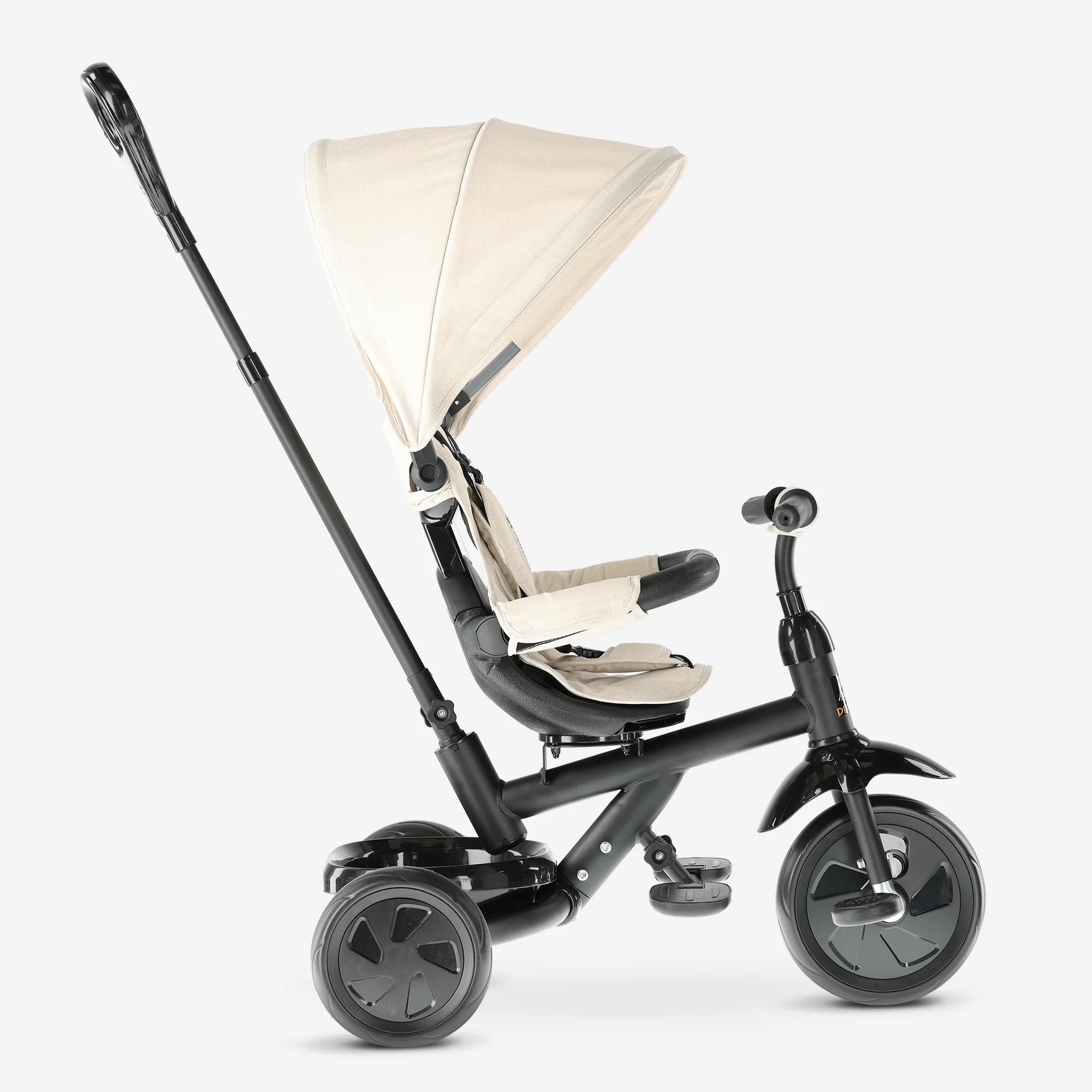 Adventurer Driewieler met duwstang Beige - Image 3