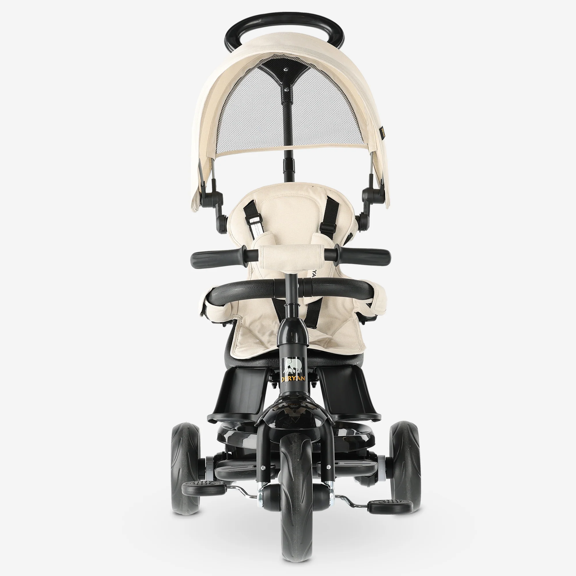 Adventurer Driewieler met duwstang Beige - Image 4