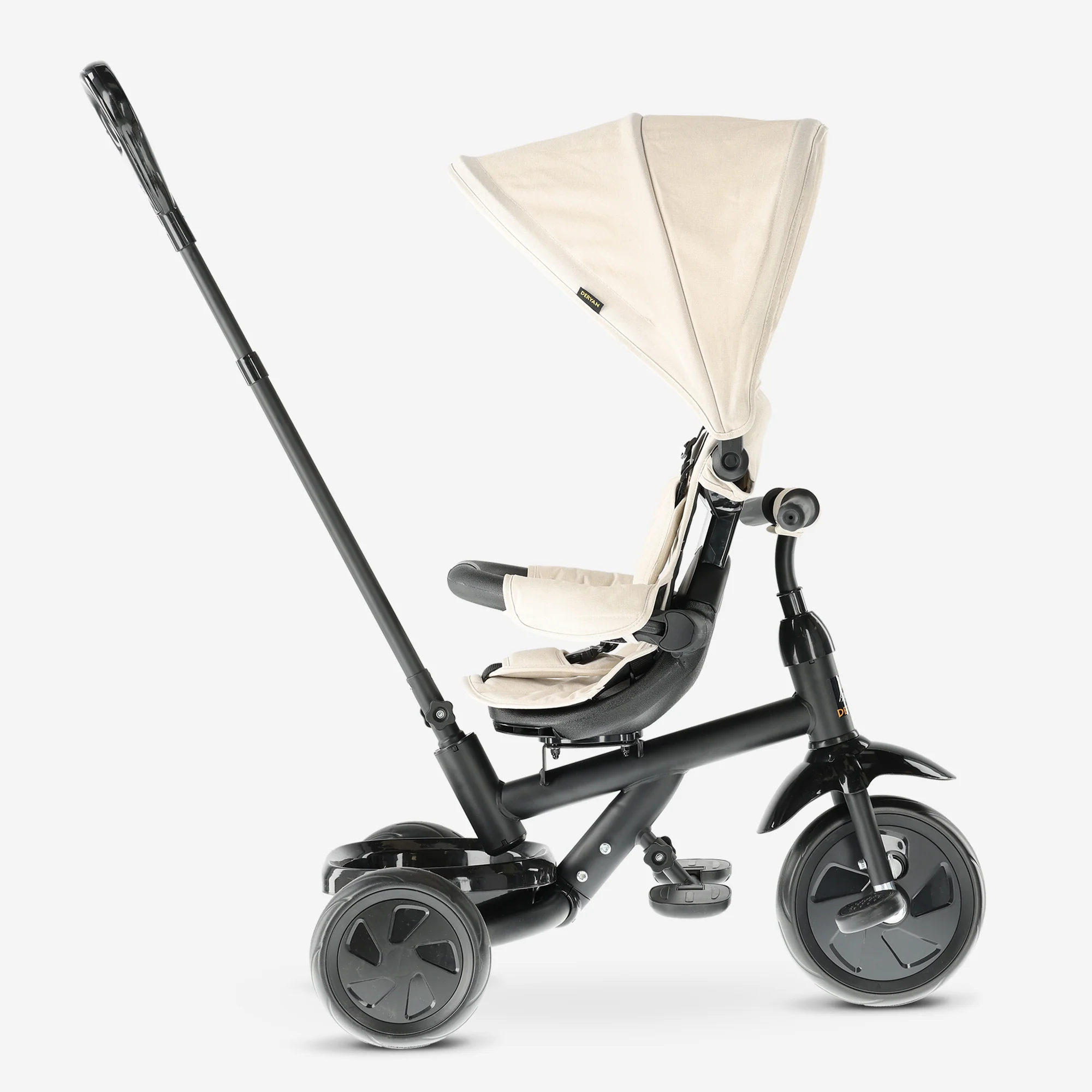 Adventurer Driewieler met duwstang Beige - Image 6