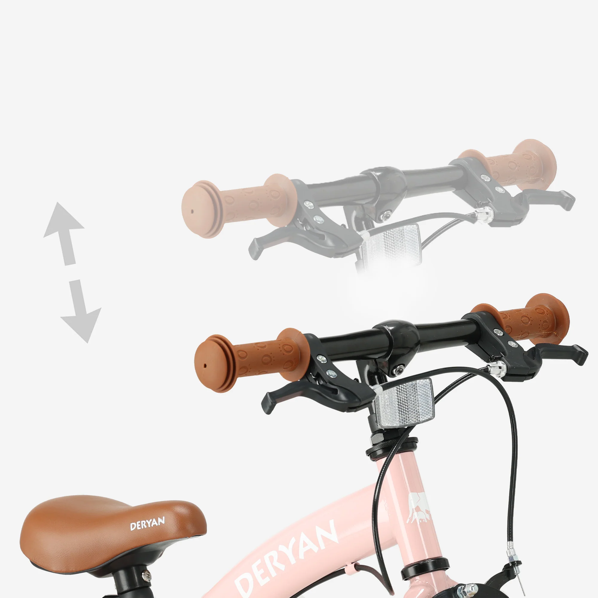 Luxe Kinderfiets 12 inch - 3 in 1 - loopfiets Roze - Image 7